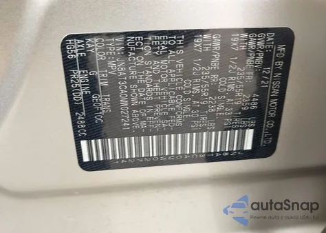 2021 Nissan Rogue Sl Fwd from USA, damaged, VIN JN8AT3CA0MW027241